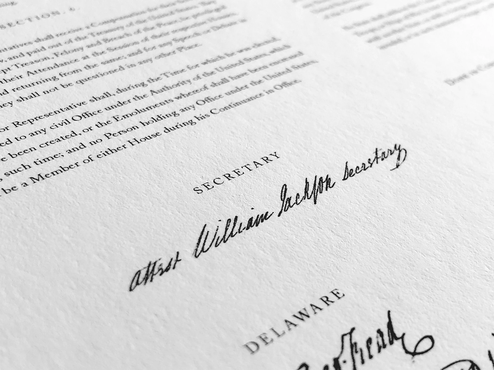 Detail of Rothridge Constitution Print